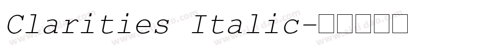 Clarities Italic字体转换